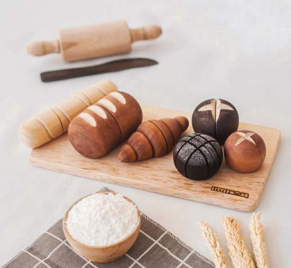 Wooden Bread Set