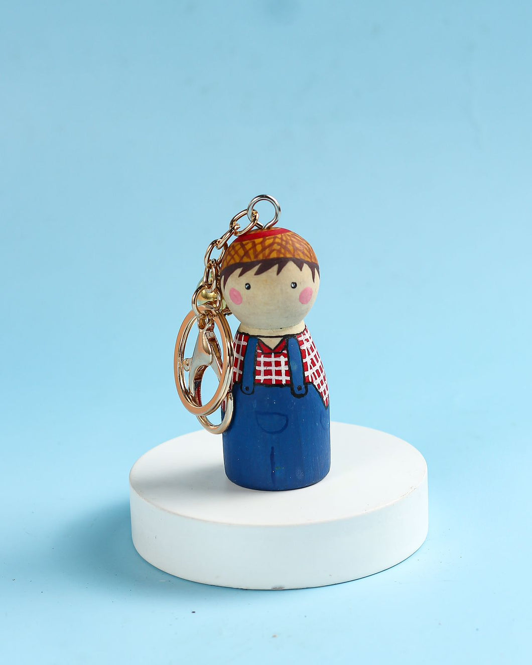 Occupation Pegdoll Wooden Keychain