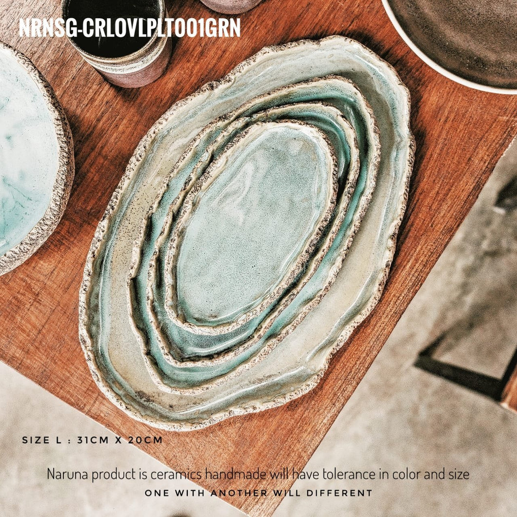 Coral Oval Plate